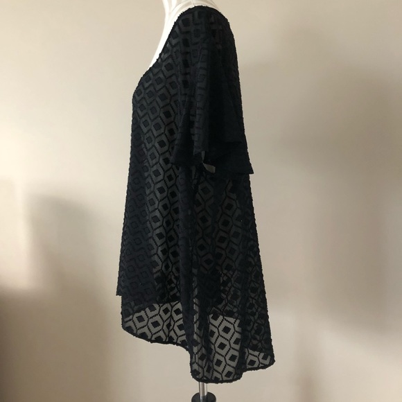 Torrid Semi Sheer Short Sleeve Blouse - Picture 2 of 7